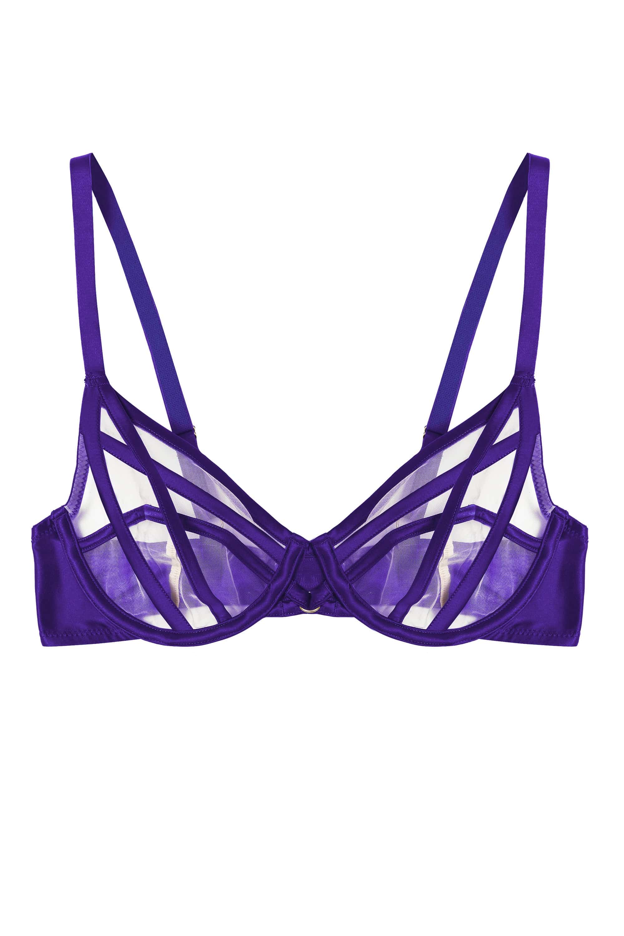 Hunkemoller Mitzy lace strappy non padded plunge bra with hardware detail  in purple - ShopStyle Plus Size Lingerie