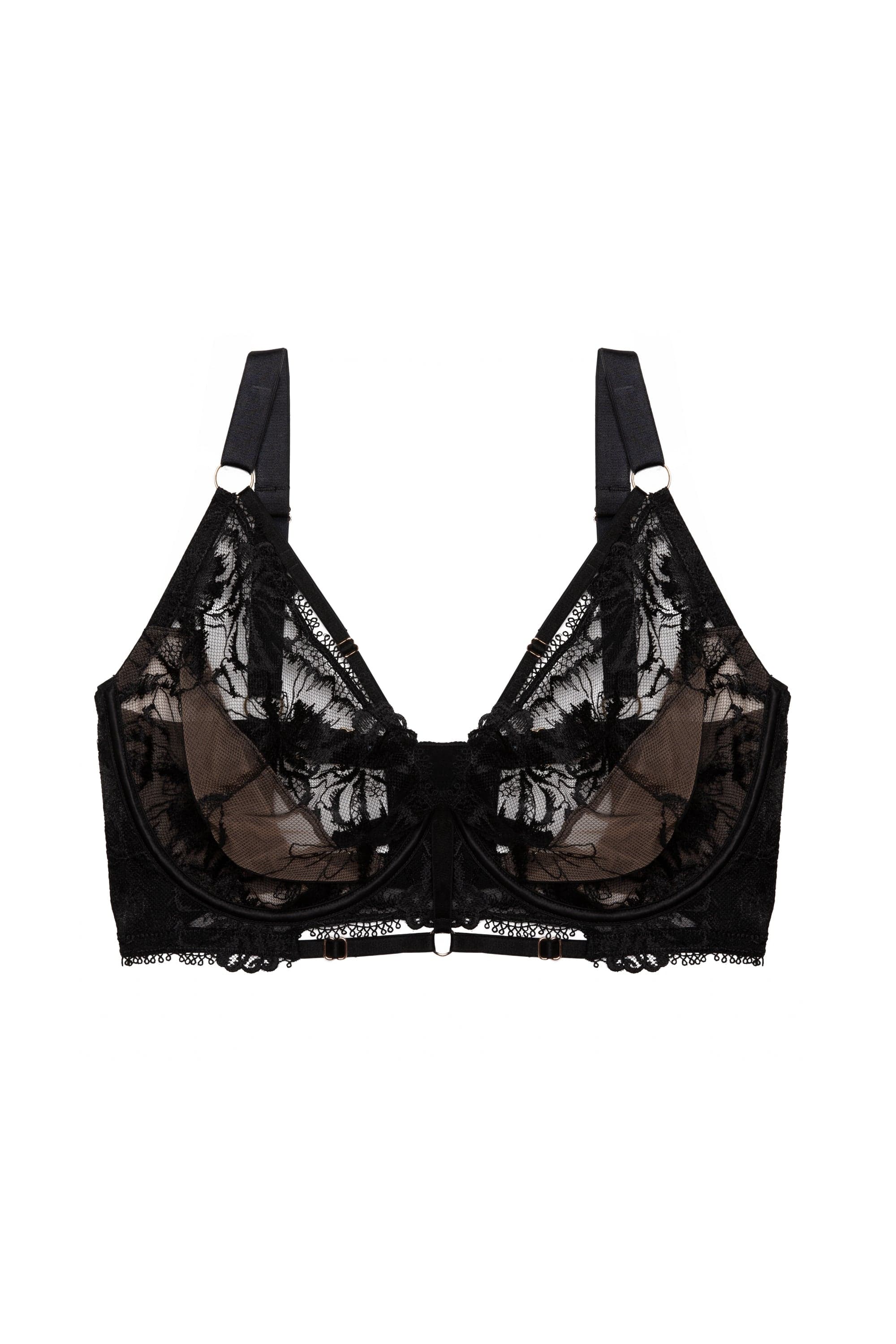 Buy online Black Embellished Plunge Bra from lingerie for Women by  Prettycat for ₹529 at 52% off