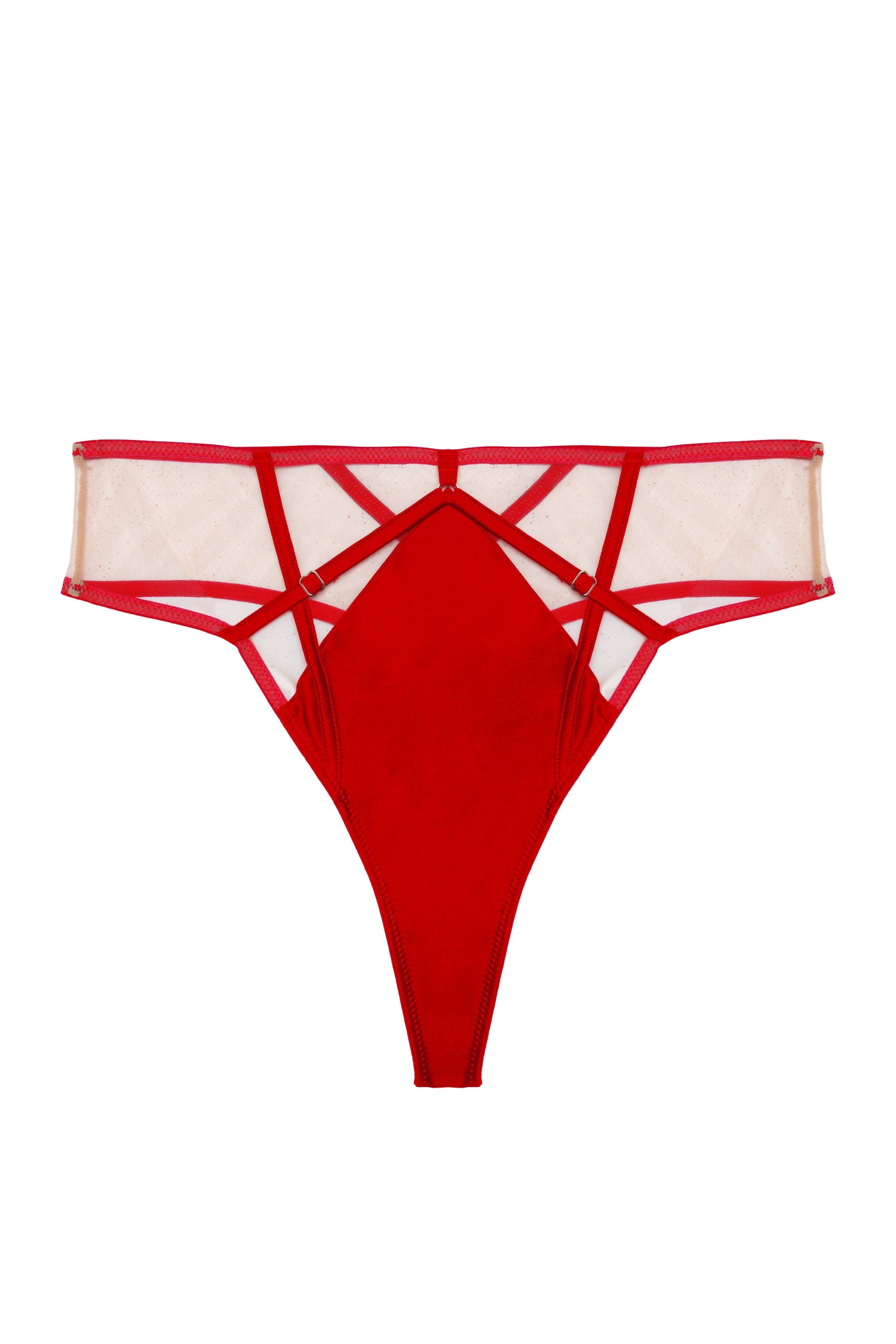 Open Lace Thong In Red – BraTopia