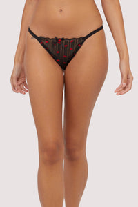 Elodie Black and Red Rosebud Embroidery Set