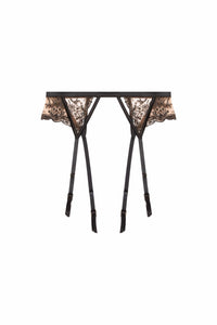 Cassia Black Custom Embroidery Suspender