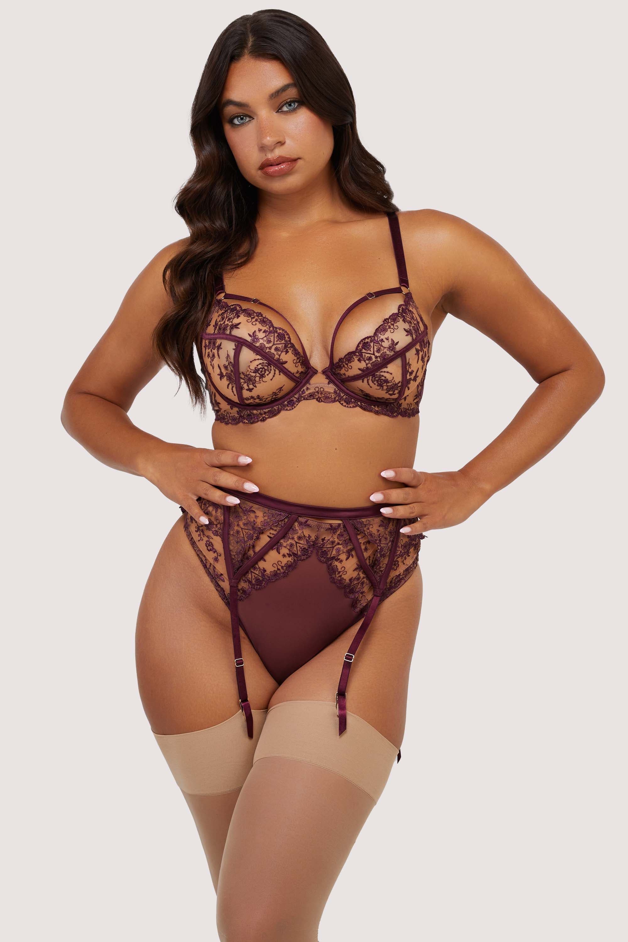 Cassia Wine Custom Embroidery Suspender