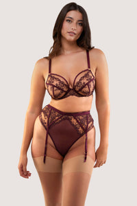 Cassia Wine Custom Embroidery Suspender