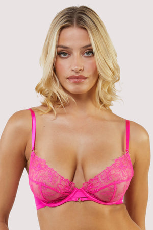 Debenhams Womens/Ladies Ruby Lace Non-Padded Bra (Pack of 2) (34B) (Coral  Pink) : : Fashion