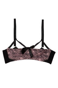 Pink Lace LUCY Quarter cup bra