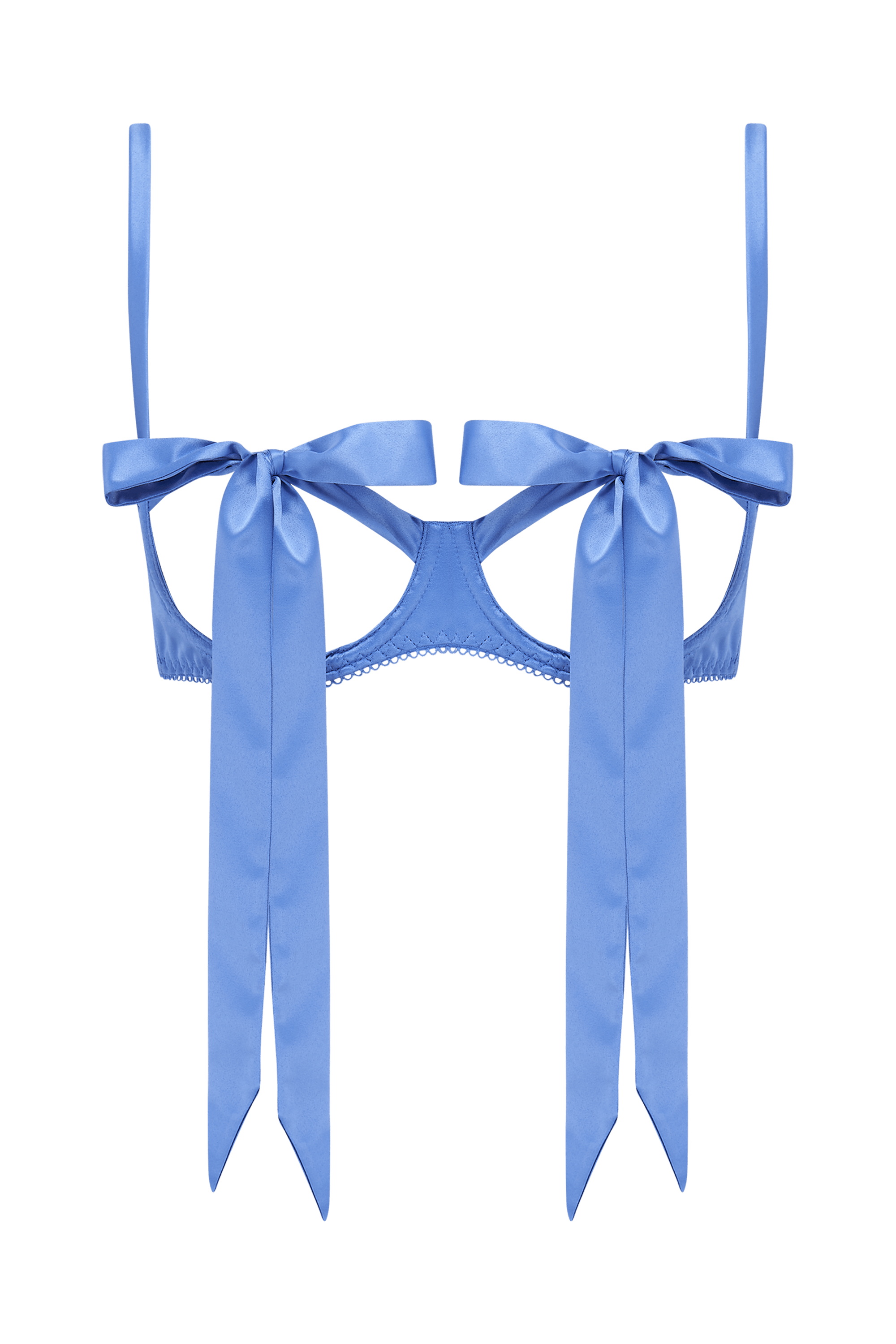 Coco de Mer Muse Grace Bow-detailed Cutout Stretch-satin