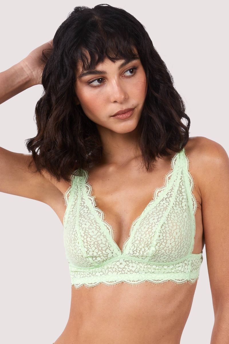 DKNY Intimates Lace Comfort Wireless Bra In Desert Sage-Green for Women
