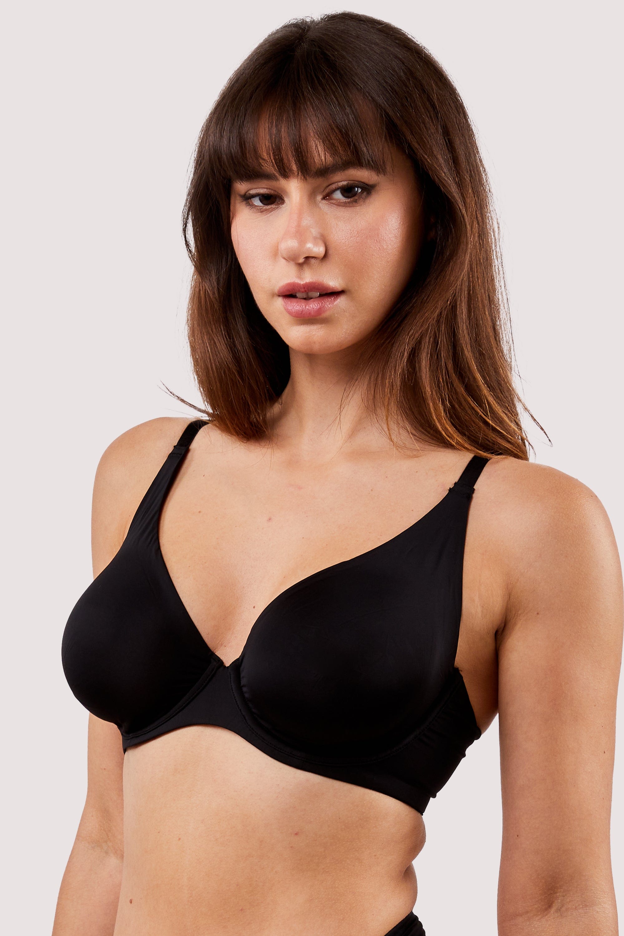 Second Skin Black Recycled Plunge Bra – Playful Promises