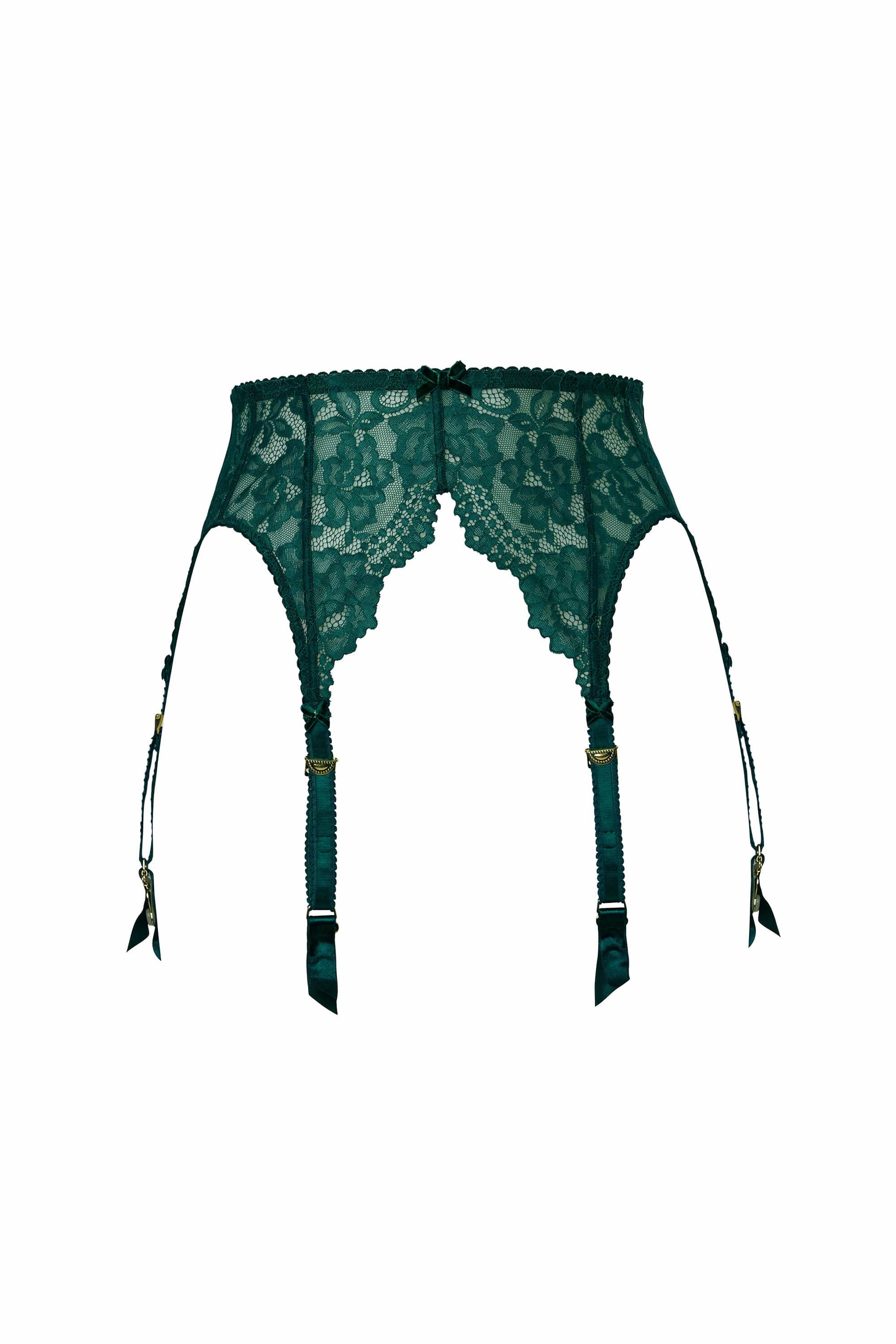 Cora Green Lace Suspender