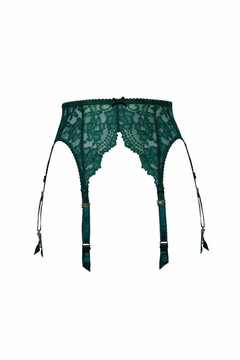 Cora Green Lace Suspender