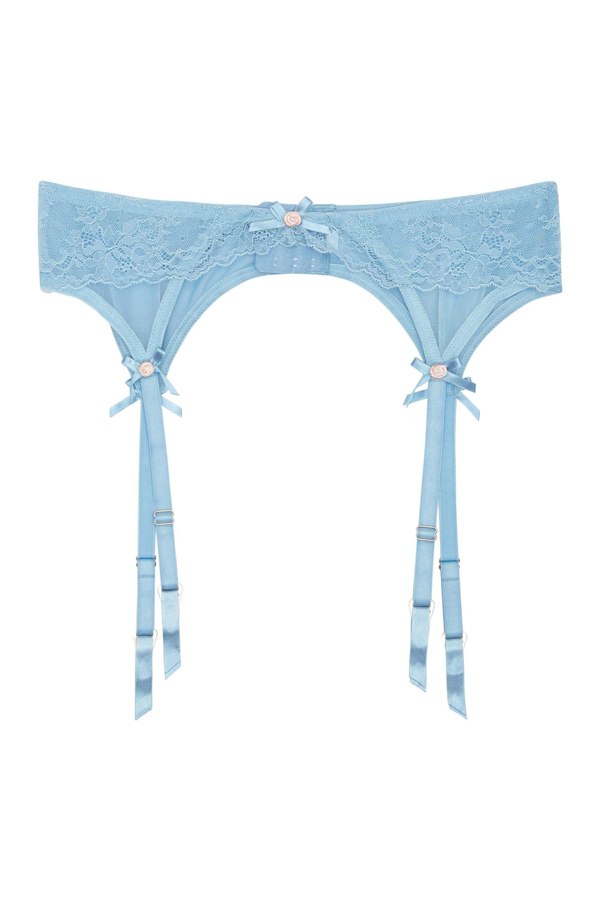 Claire Blue Caged Lace Suspender – Playful Promises