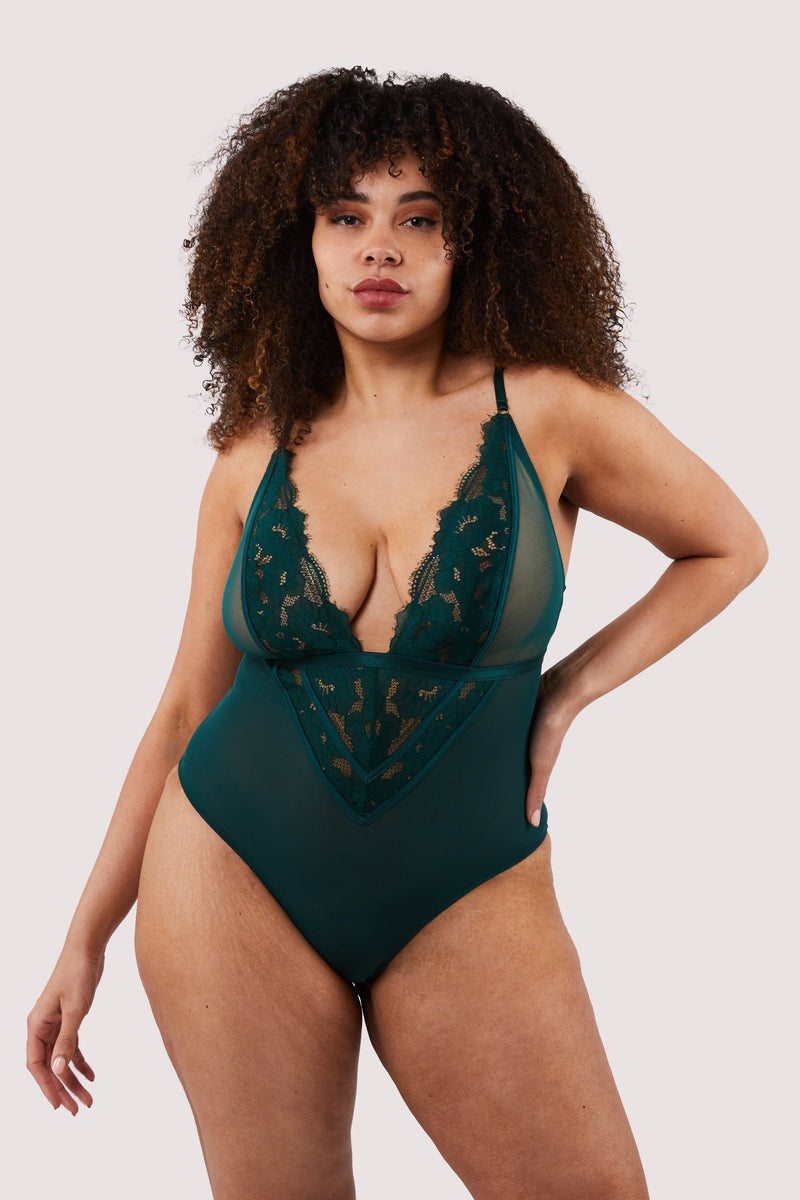 Etam Lace body GREEN FOREST  Woman Bodysuits > FOTObrations