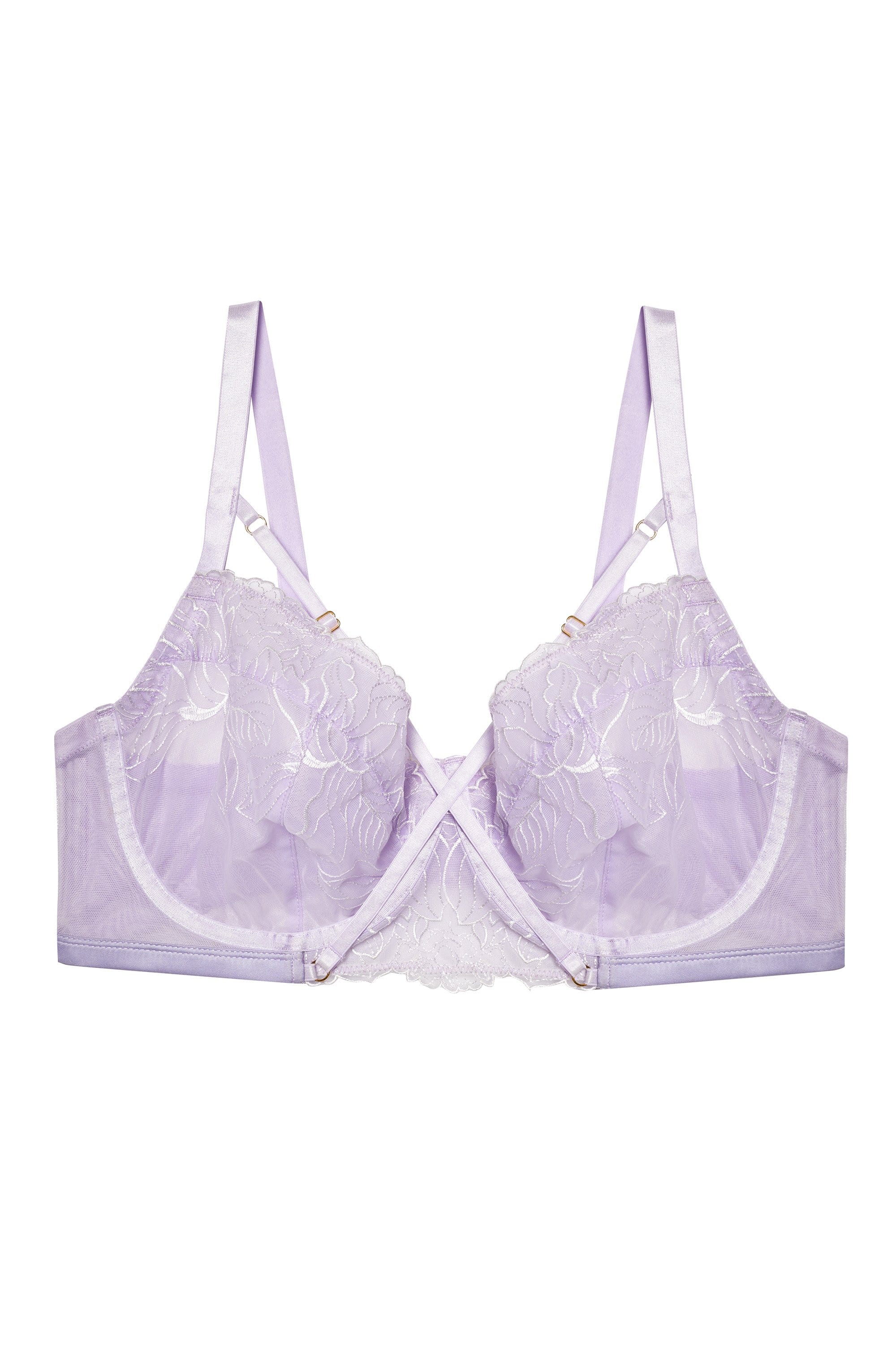 Mila Lace Triangle Soft Cup Bra PPG068T - Lilac