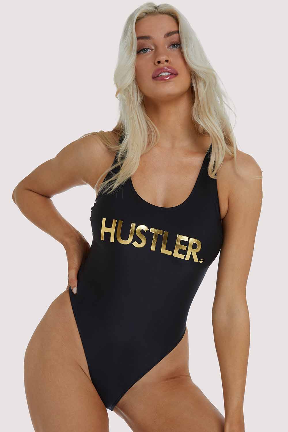 Black Plunge Belted Swimsuit Fuller Bust Exclusive – Playful Promises
