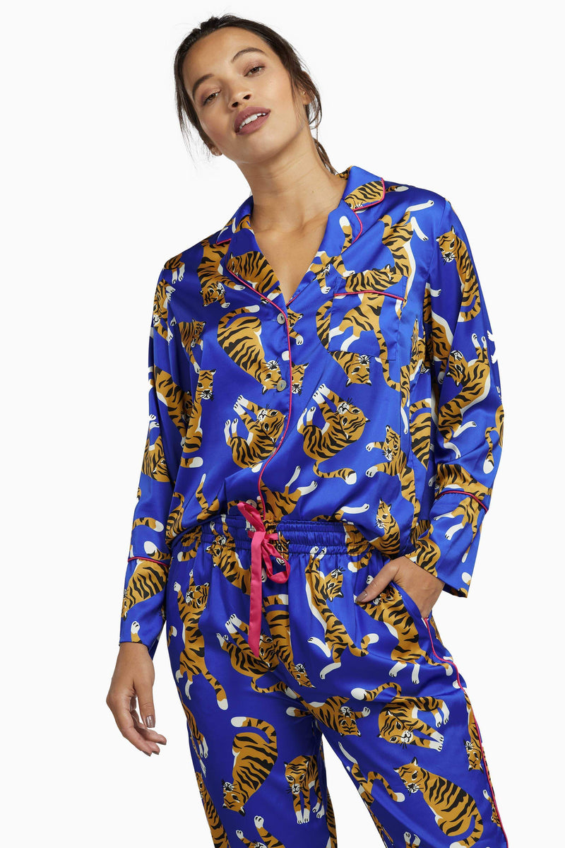 Kilo Brava EXCLUSIVE Blue Tiger Pyjama Set – Playful Promises