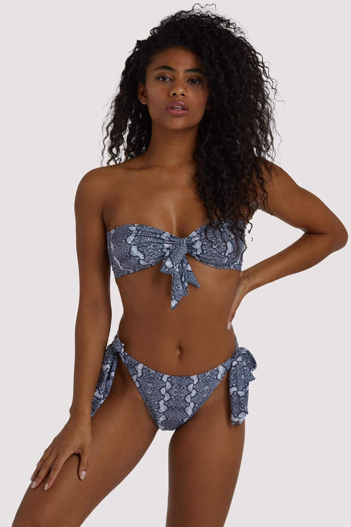 High leg deals bandeau bikini