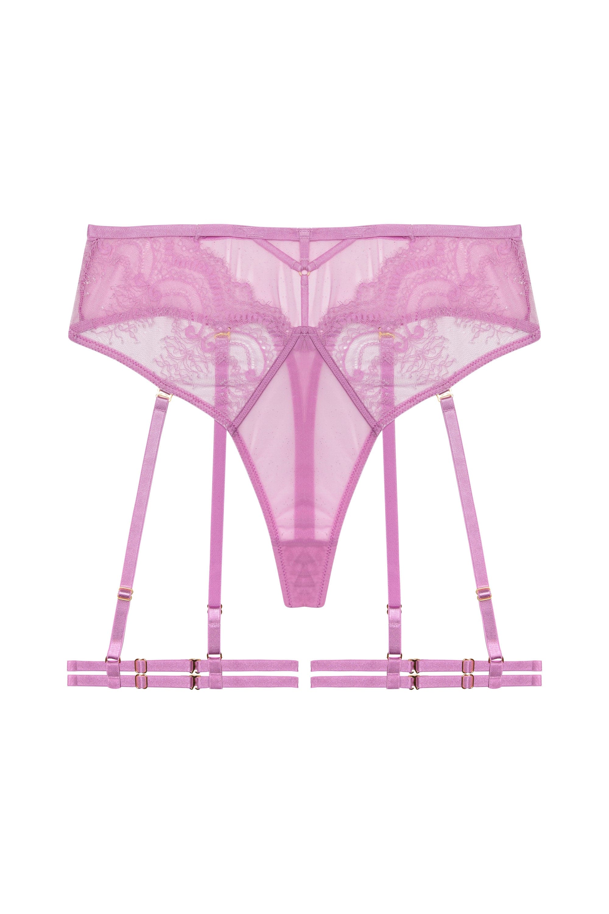 Matching Sets & Garters, Crisscross Lace Thong Panty Angel Pink