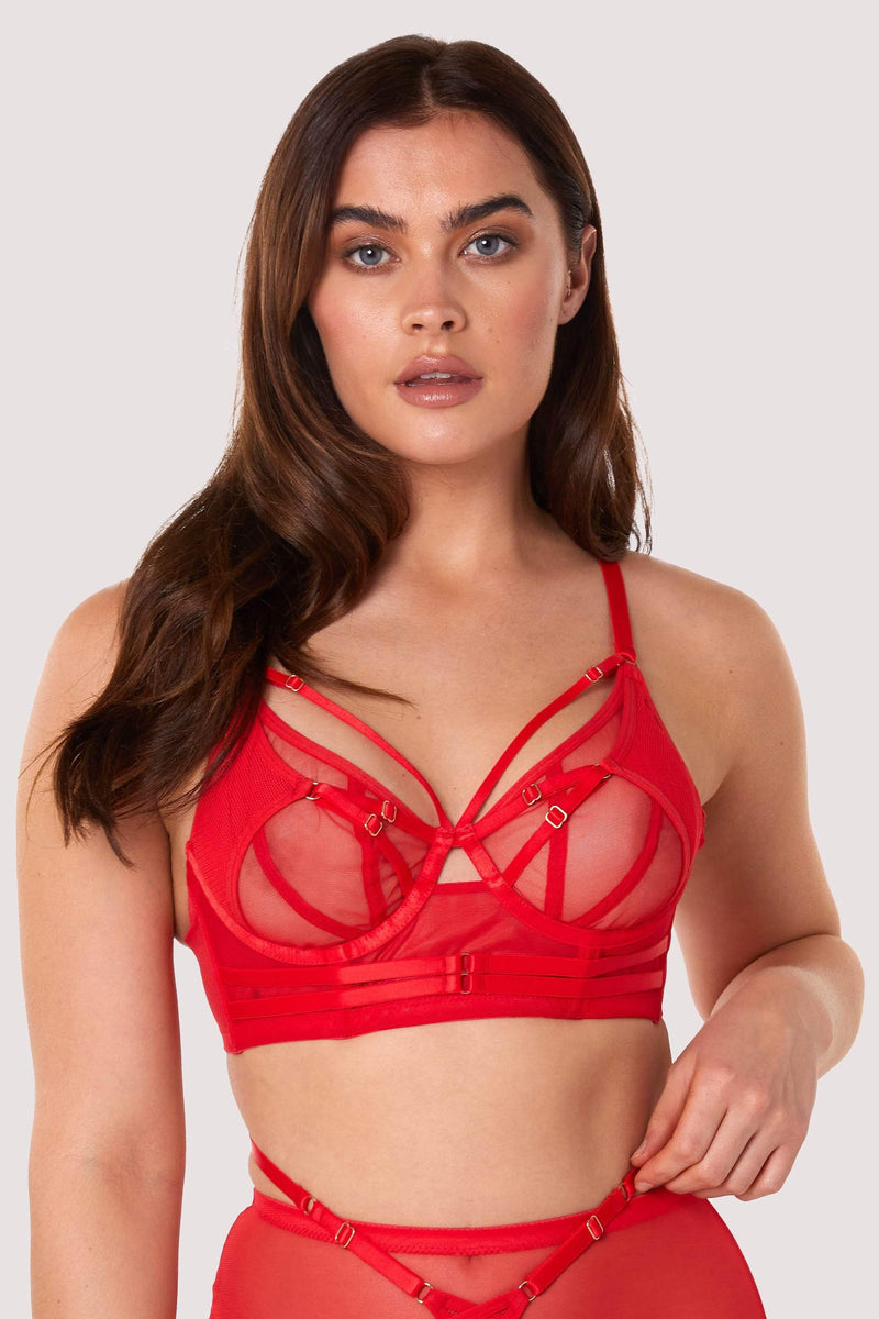 Eddie Red Crossover Wrap Bra Playful Promises 