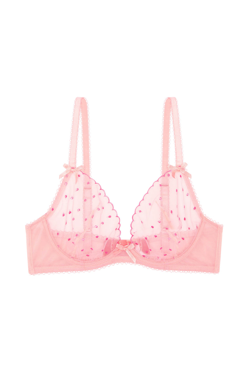 Buy Victoria's Secret PINK Mousse Nude Push Up Flocked Mesh Push Up Bralette  from Next Sweden