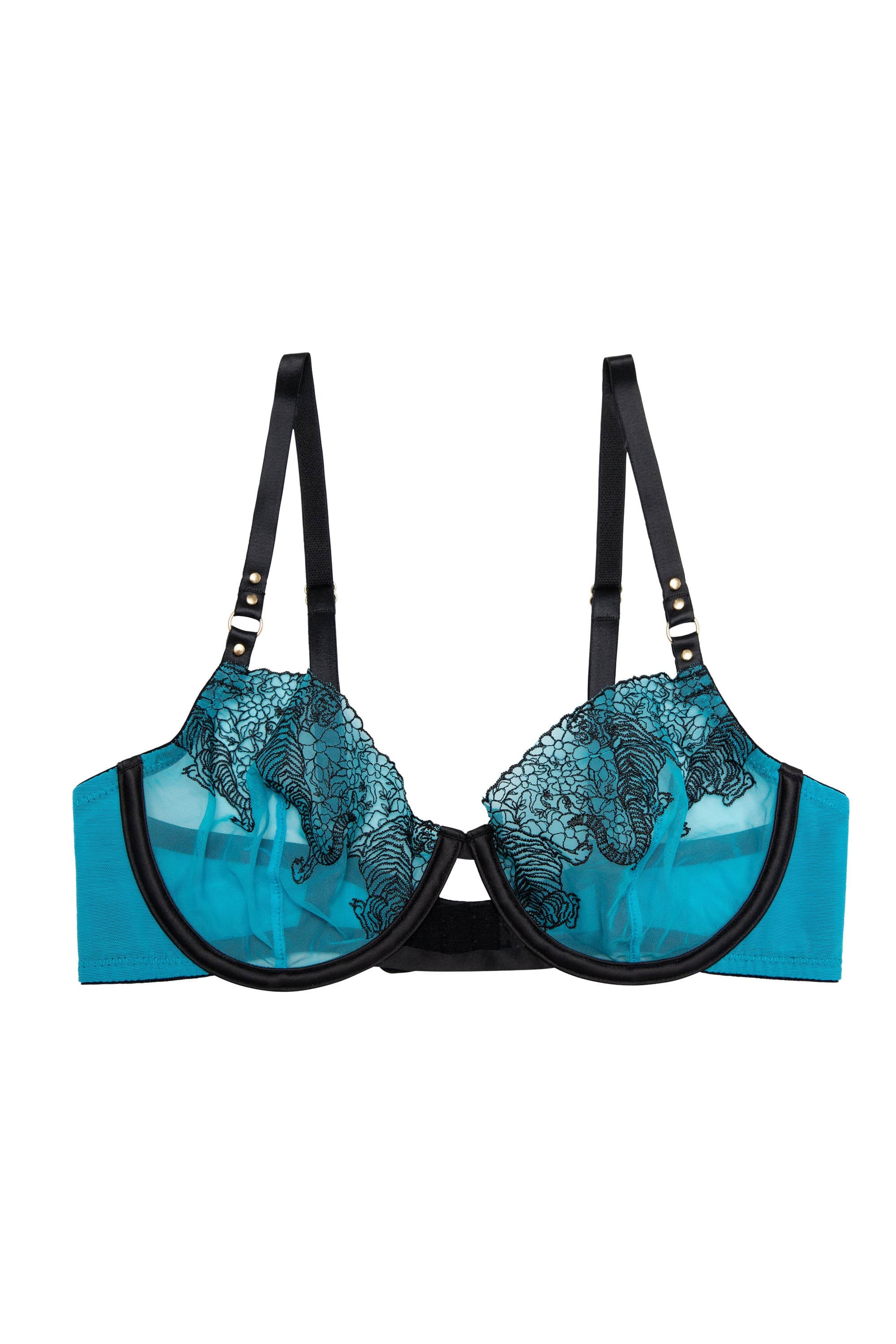 LingaDore 6623-89 Blue Animal Print Underwired Moulded Full Cup Bra 30E 
