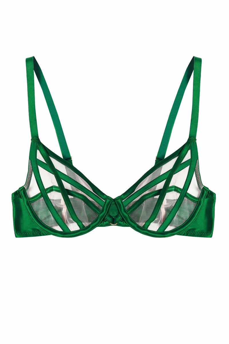 Size 34b bra emerald green and black - $6 - From Emily
