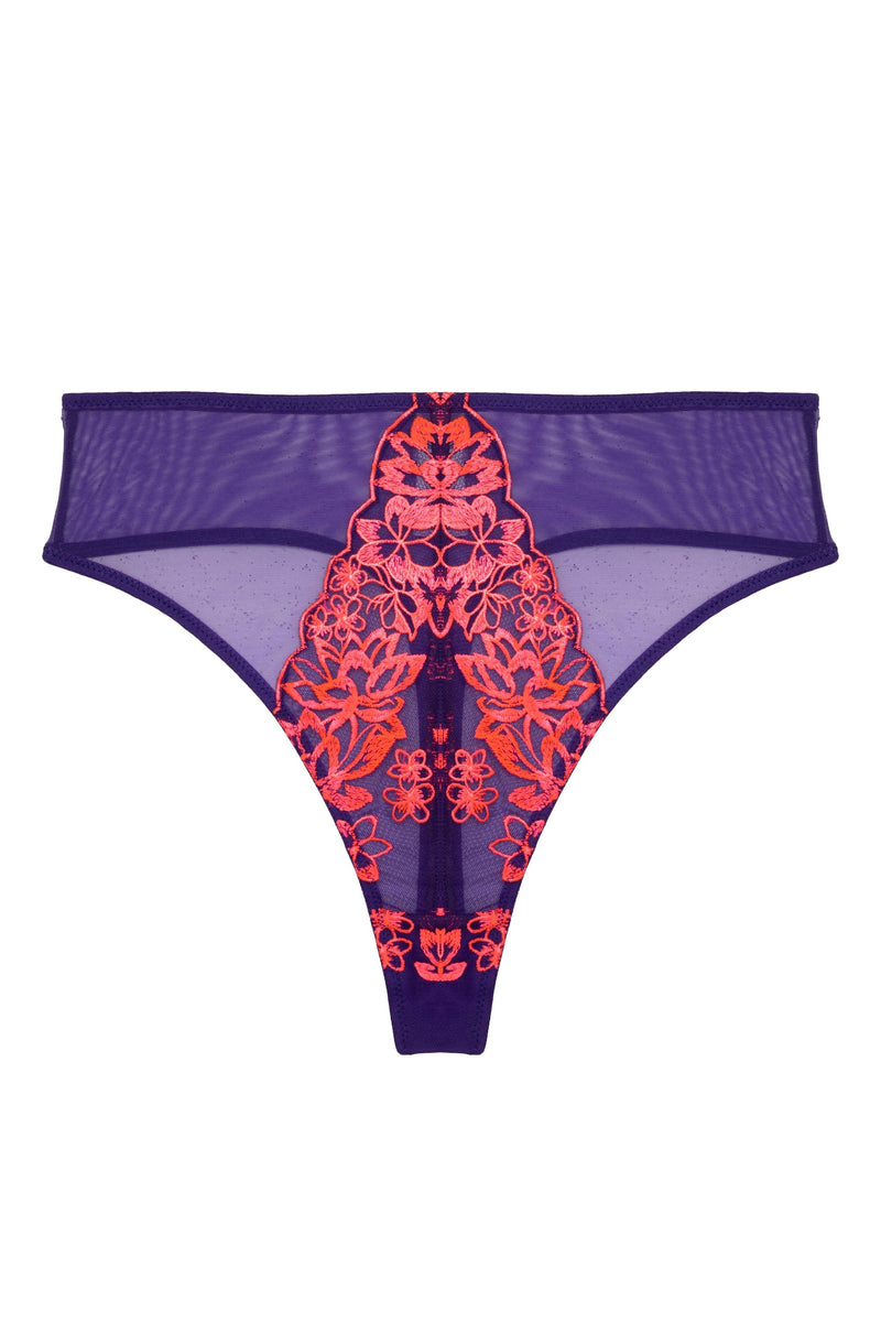 2 Pack Pink and Purple Diamanté Side Adjustable Thongs