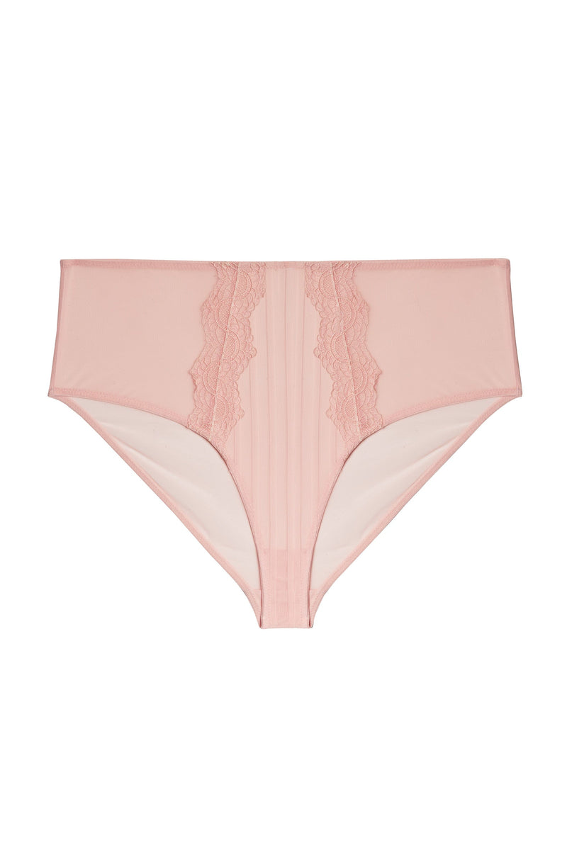 Presley Pink Stripe And Lace Trim Brief – Playful Promises