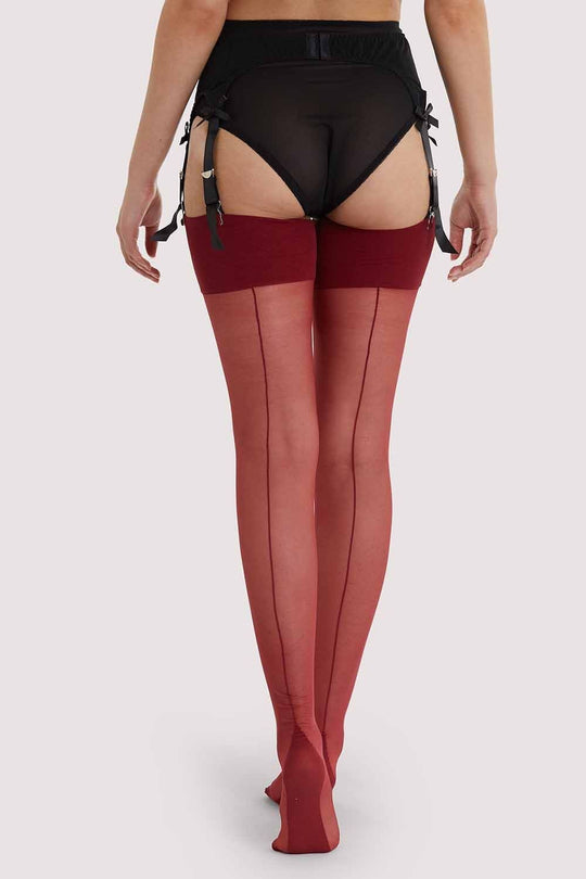 Seamed Stockings Merlot