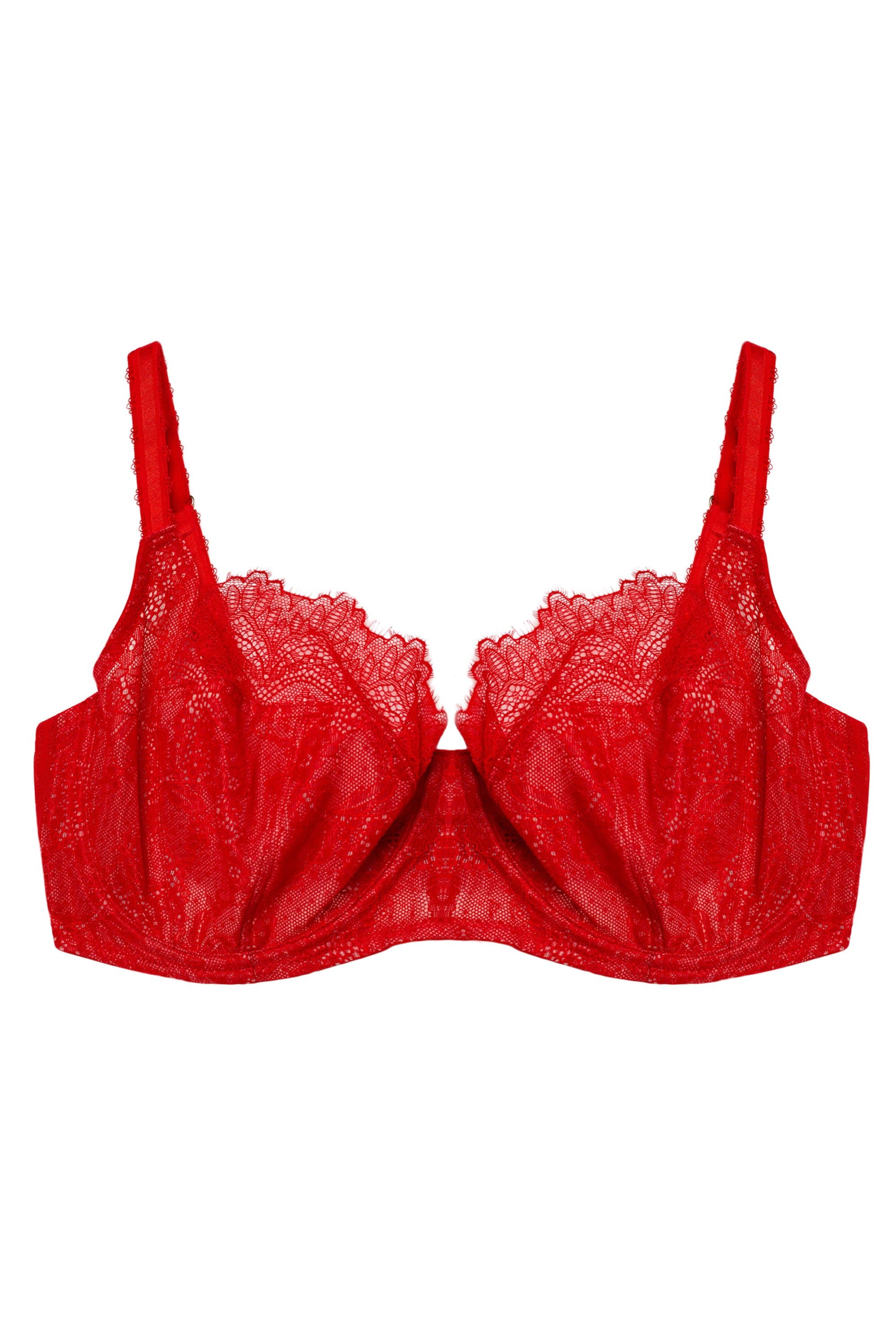 Red Cotton Jersey Non Padded Bra By Estonished, EST-MRBR-041