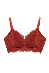 Red Cotton Jersey Non Padded Bra By Estonished, EST-MRBR-041