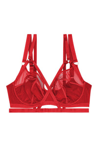 Red 4 Hook and Eye Bra Back Closures 3 x 2 - The BraMakery